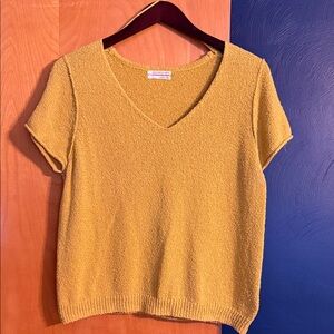 Anthropologie Yellow Short Sleeve Tee